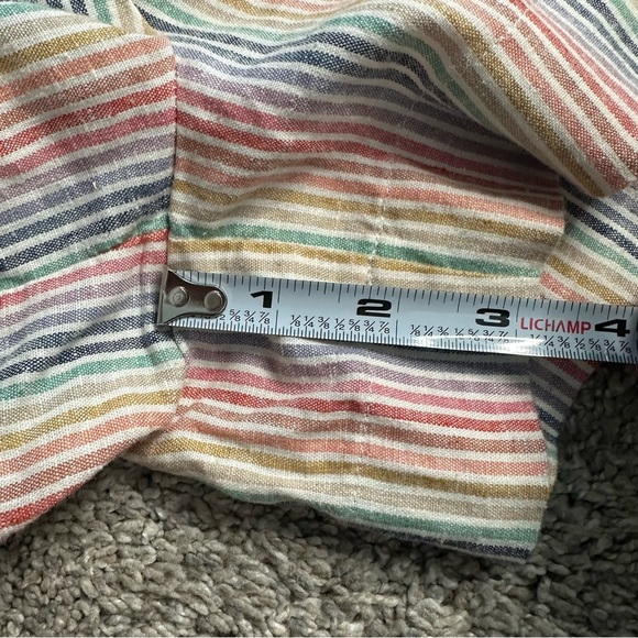 Marine Layer Karleigh Belted Short Rainbow Stripe Small pull on hemp high rise - Picture 12 of 13